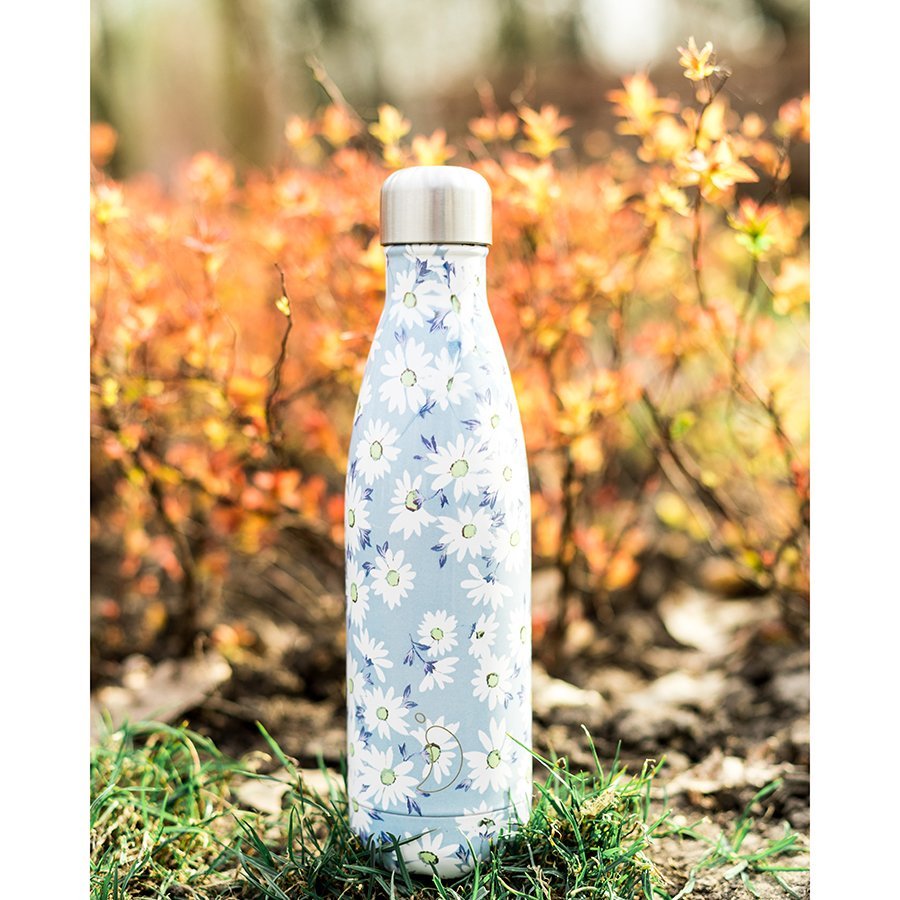 Термос 500 мл бело-голубой Floral Daisy CHILLY'S BOTTLES ДИЗАЙНЕРСКИЕ 00-3947978 Белый;голубой  - Вид №3