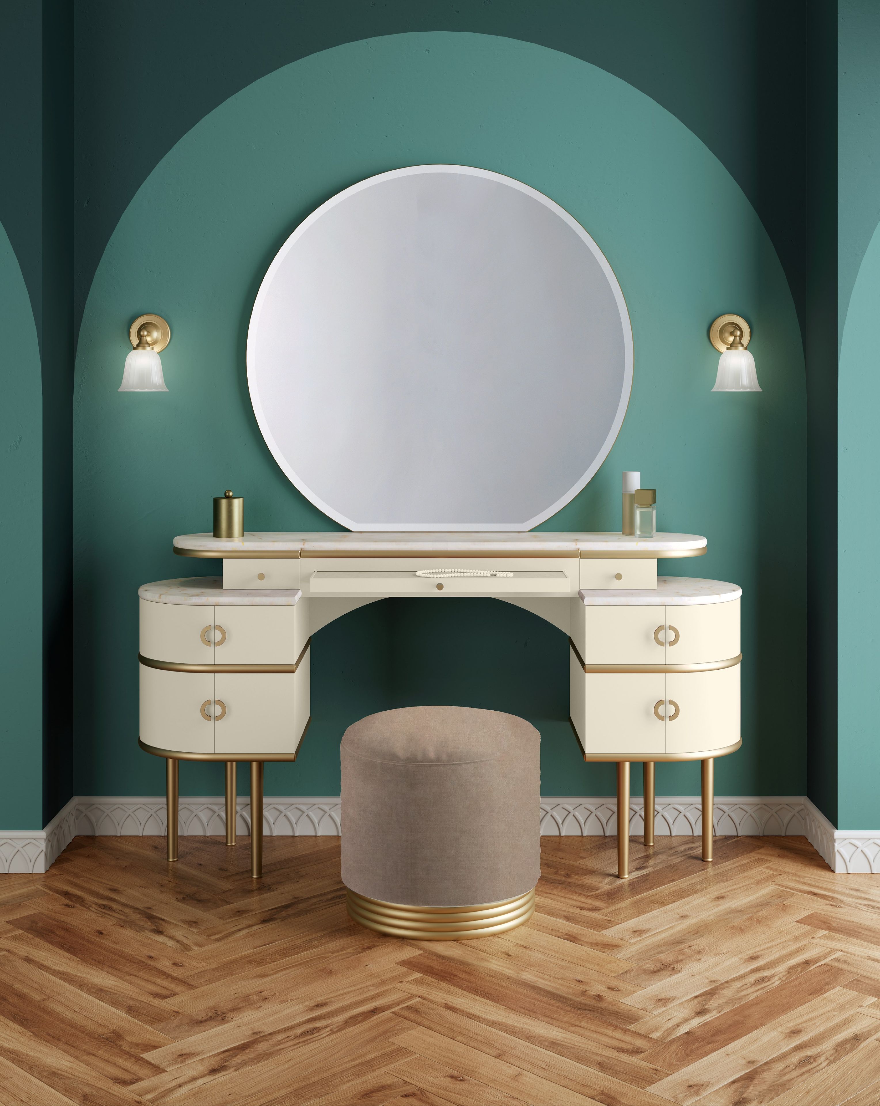 Круглый пуф из ткани Devon&Devon Zelda ARCH-00094443 - Вид №5