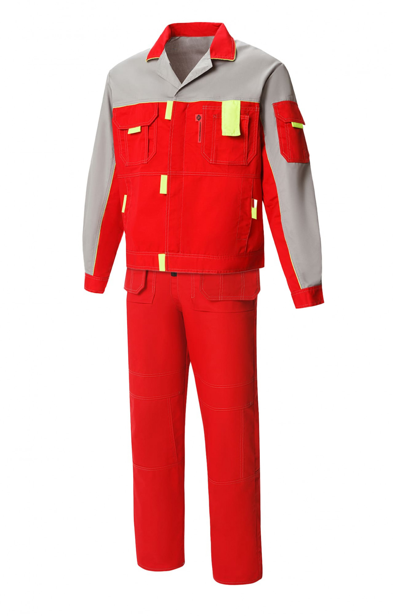65321 Костюм "Профессионал-2" красный-светло-серый  Летняя спецодежда  размер 60-62/182-188 