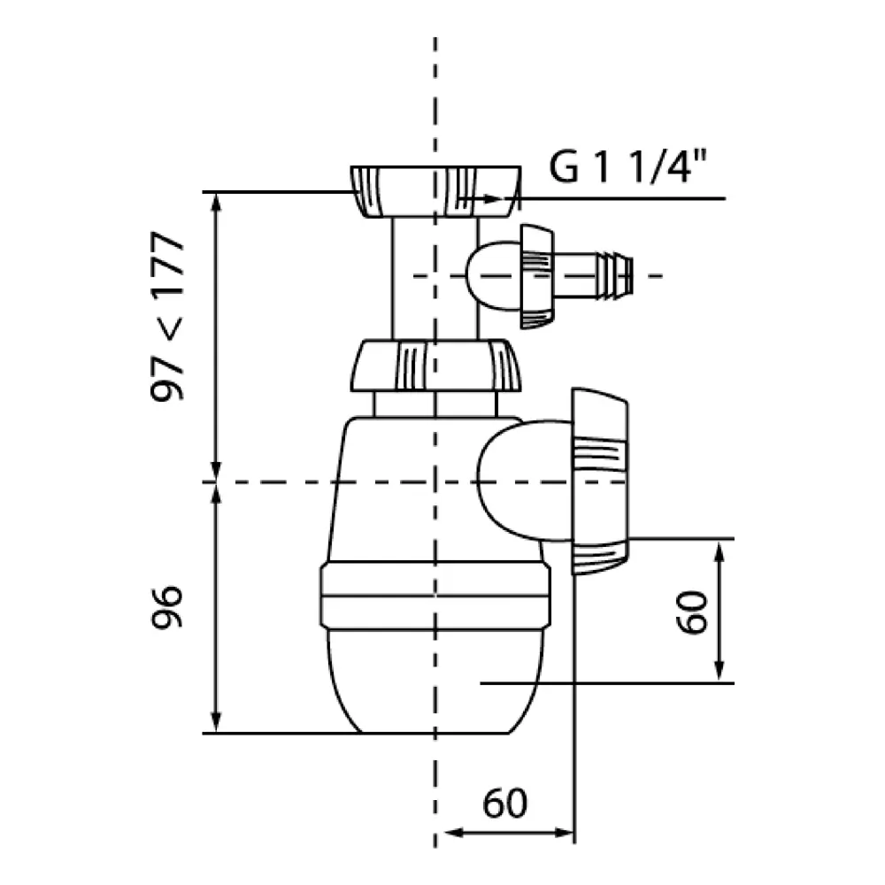 Сифон EQUATION для раковины с подключением стиральной машины 18551071 STLM-0011275 - Вид №3