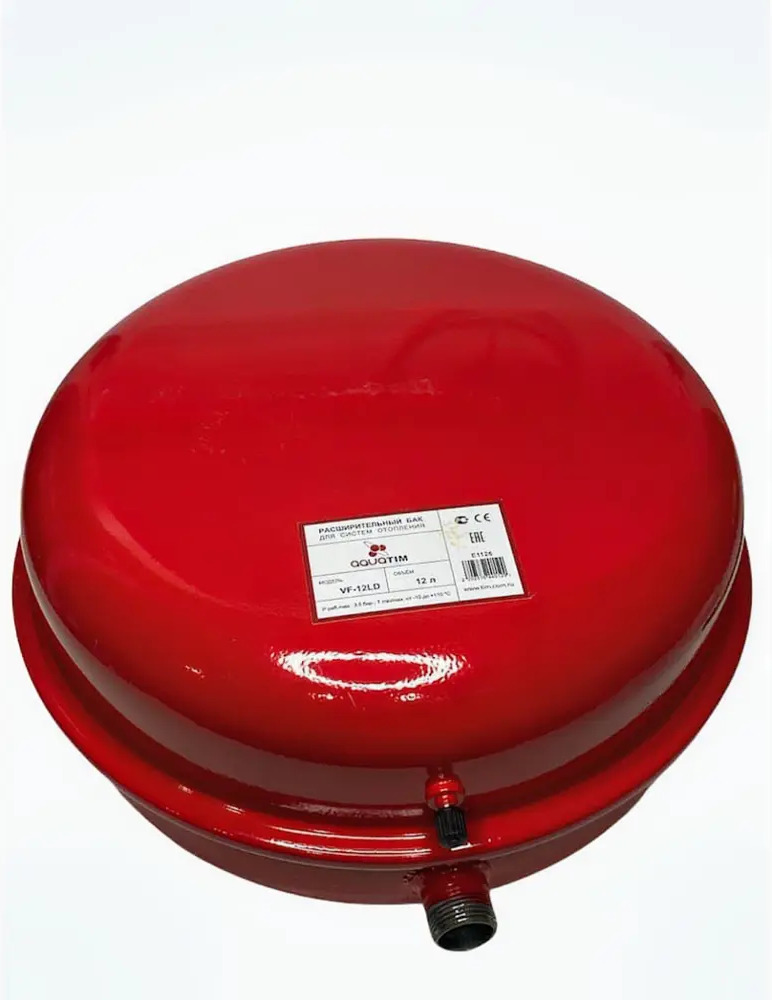 91001831 Расширительный бак для отопления 12 л Aquatim 3/4" плоский красный STLM-0938428
