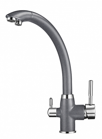 2167, ГРАФИТ (ЧЁРНО-СЕРЫЙ), СМЕСИТЕЛЬ КУХОННЫЙ