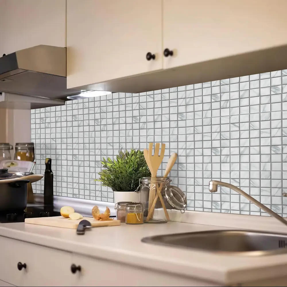 89347300 Пленка самоклеящаяся Плитка мраморная 0.60x8 м цвет белый STLM-0813683 INSPIRE  - Вид №1