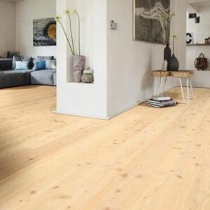 Паркетная доска Haro 4000 Series Top connect белая Саваж Лиственница Натур с брашью (Текстурированная) 2200х180 мм.