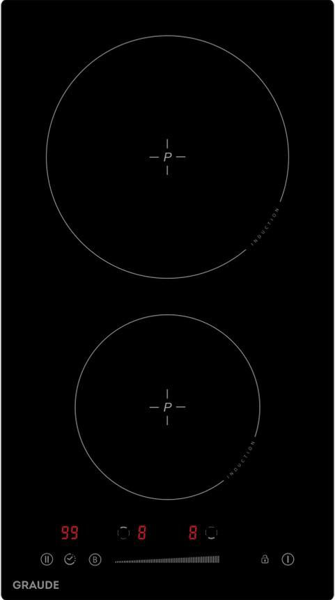 IK 30.1 S Встраиваемые электрические панели / электрическая, индукционная, домино, 5.6 х 28.8 х 52 см, 9 ступеней нагрева, режим усиленного нагрева booster, функция распознавания диаметра посуды, функция таймера, индикация нагрева, индикация красного цвет Santreyd 