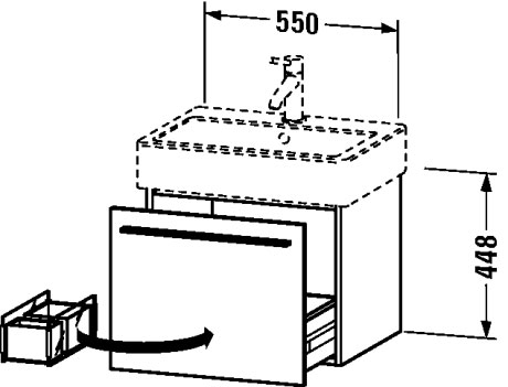 XL604406969 X-Large Тумбочка подвесная Орех брашированный (натуральный шпон) Duravit - Вид №1