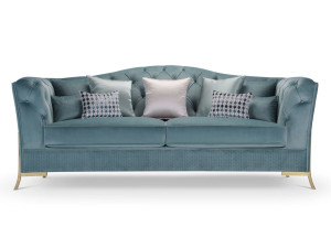 Диван-кровать capitonné из ткани с огнестойкой обивкой