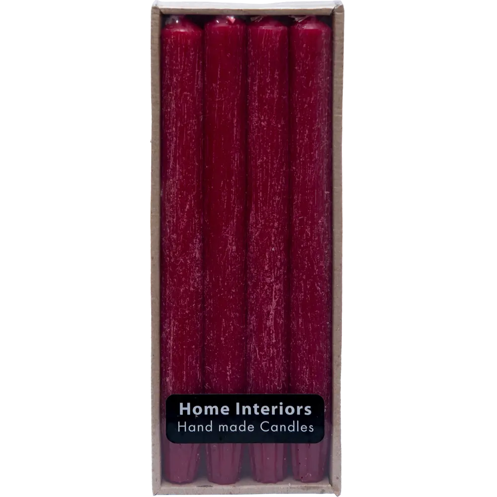 Santreyd: Набор столовых свечей «Рустик» бордовые 25 см - 4 шт 82535895 STLM-0029193