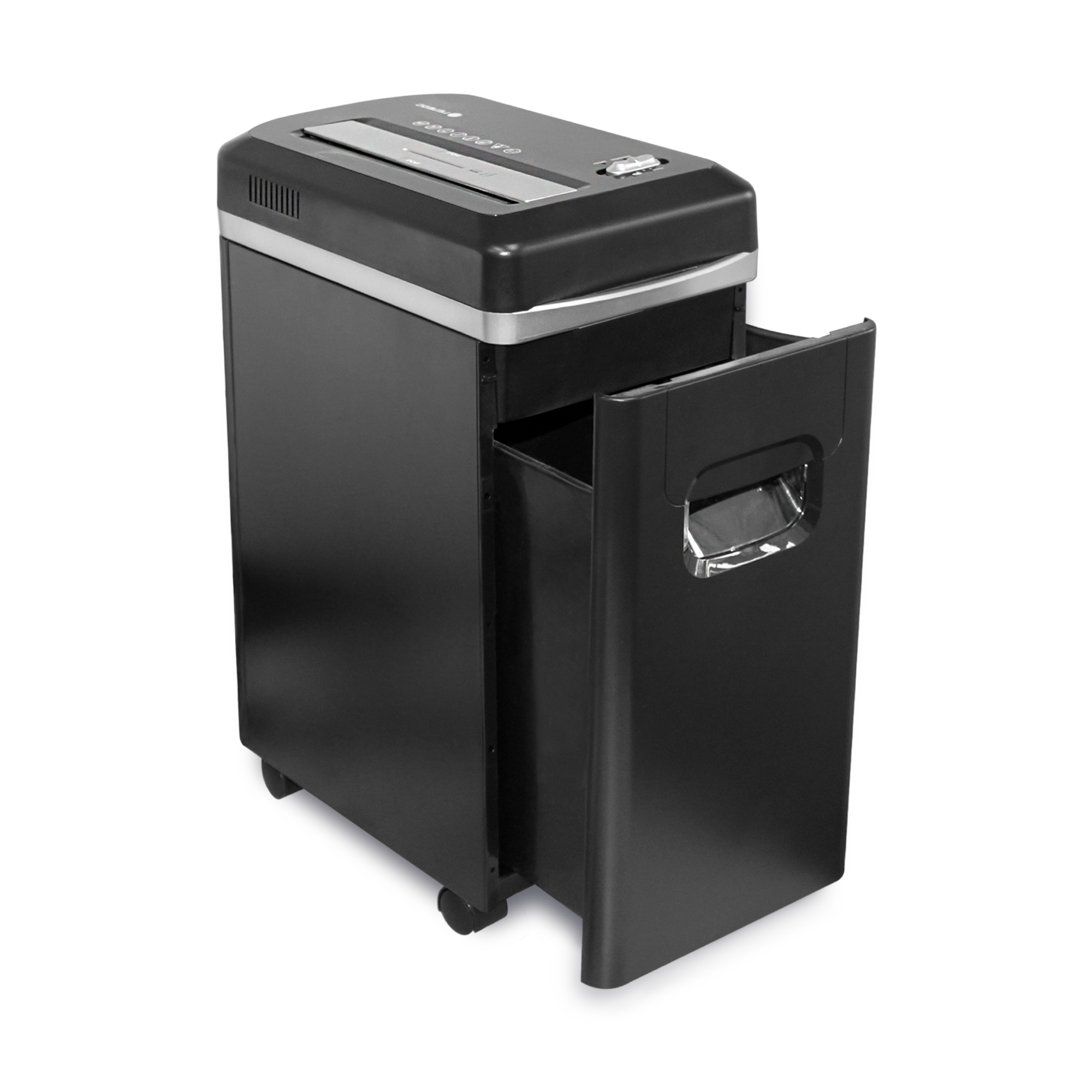 УМ22-5 Уничтожитель документов , din p-5 (5 ур-нь секр.), фрагмент 2х8мм, 9-10 лист (70г/м2), cd/пл.карты/скрепки/скобы, 22 литра Гелеос Santreyd  - Вид №2