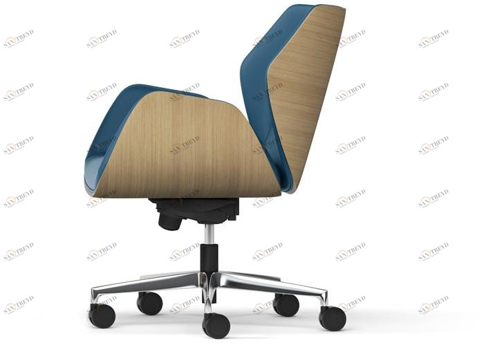 Arte & D Офисное кресло руководителя с 5 спицами на колесиках Haiku wood Wc8061og 