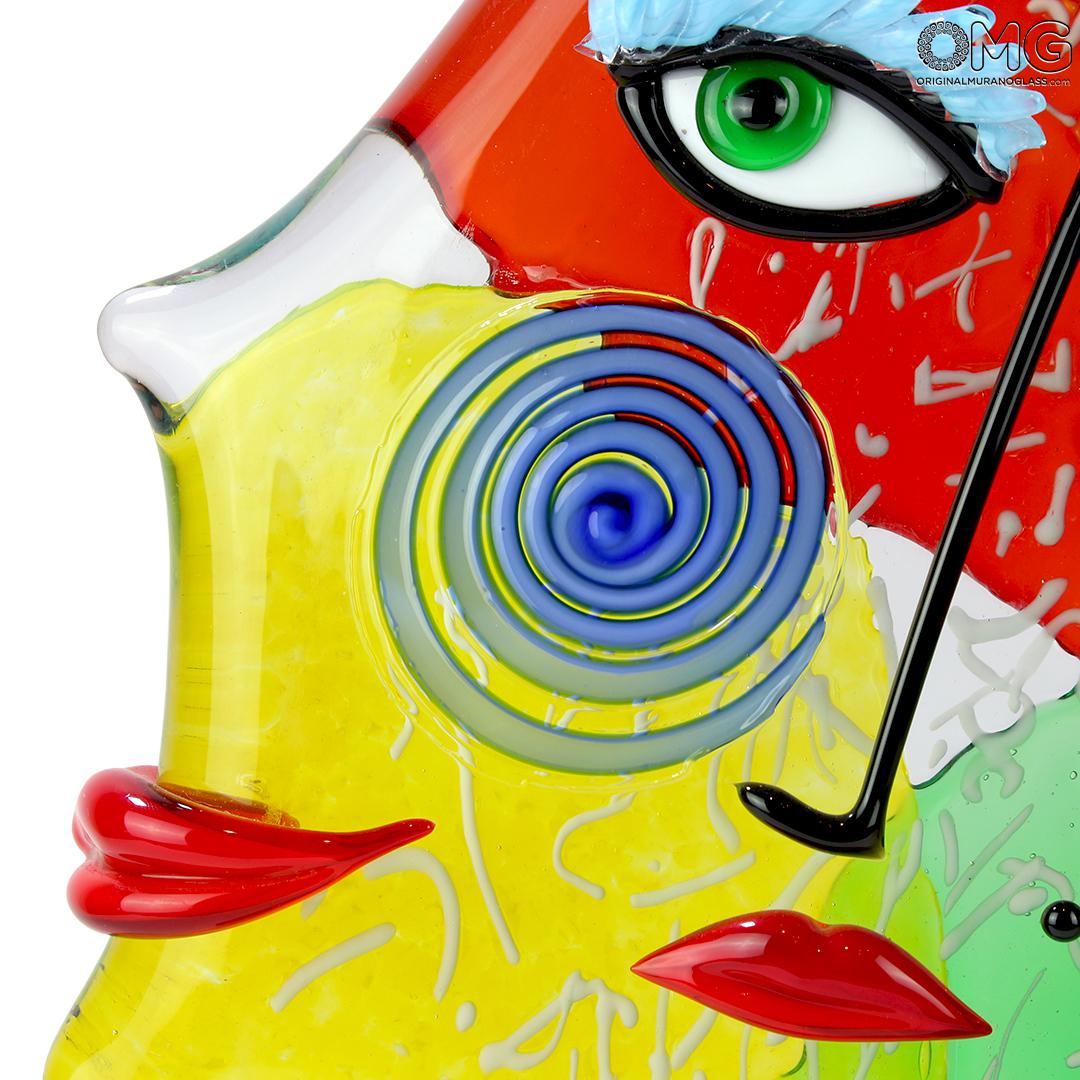 4717 ORIGINALMURANOGLASS Скульптура Голова Женщины - Pop Art - Original Murano Glass OMG 29 см  - Вид №1