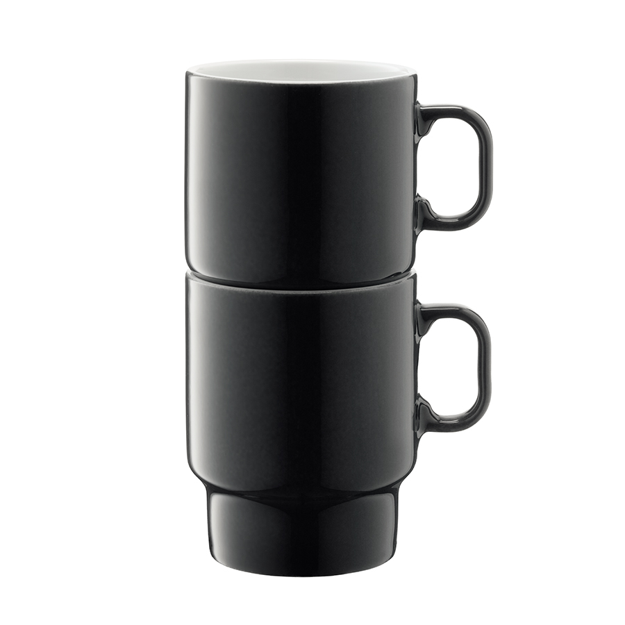 Набор из 2 чашек для капучино Utility 380 мл серый LSA International P27614523 - Вид №5