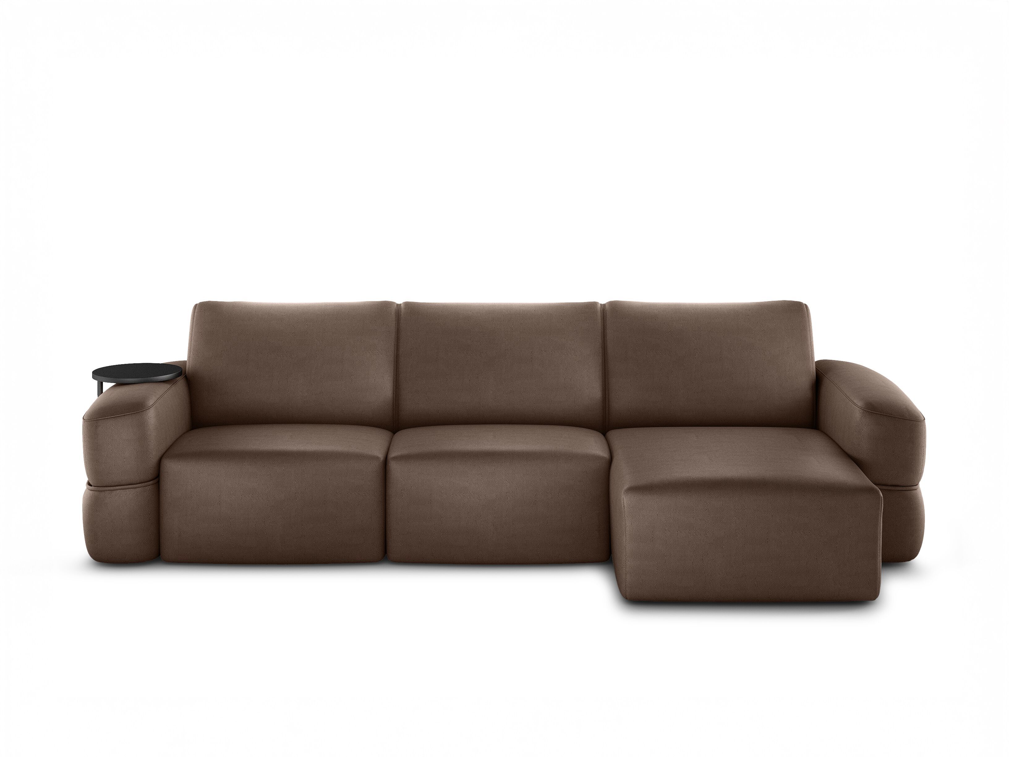 Кожаный диван-кровать с полуостровом Natuzzi Italia EASY ARCH-00135715