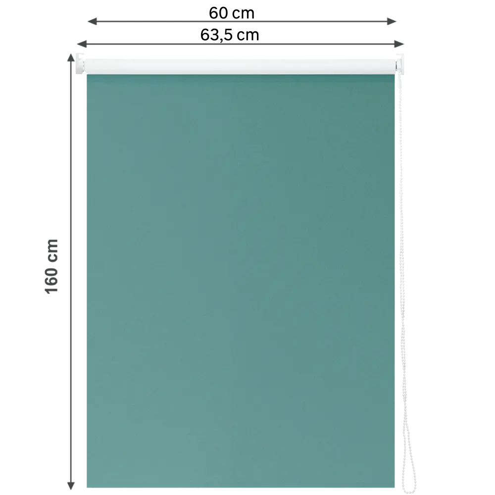 Штора рулонная блэкаут Inspire Santos 60x160 см бирюзовая Celadon 2 82692232 STLM-2175383 - Вид №1