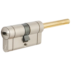 Цилиндр Mottura Champions Pro CP4P613101С5, 56x10x26 мм, ключ/шток, цвет матовый никель, без вертушки