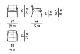 Кресло с подлокотниками Minotti Fynn ARCH-00112340 - Вид №2