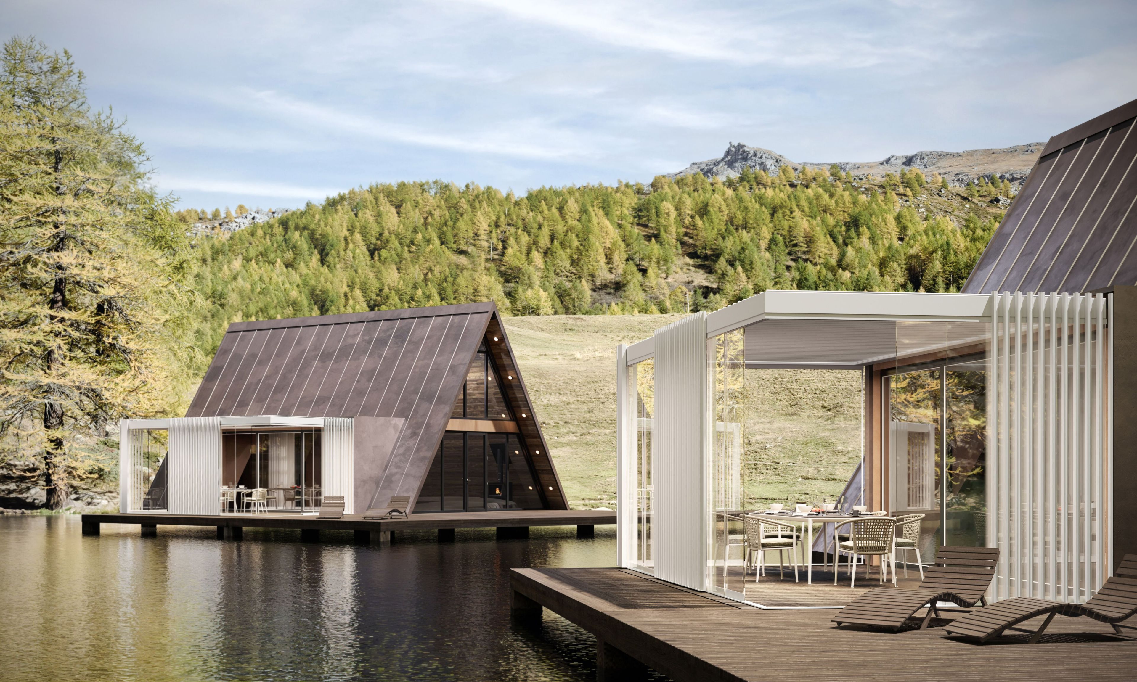 Пергола из алюминия и стекла с подсветкой BT Group новая арка ARCH-00090862 - Вид №2