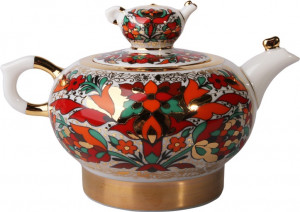 82222 Императорский фарфоровый завод Чайник заварочный ИФЗ "Красный петух" 250мл, в.Семейный Фарфор твердый