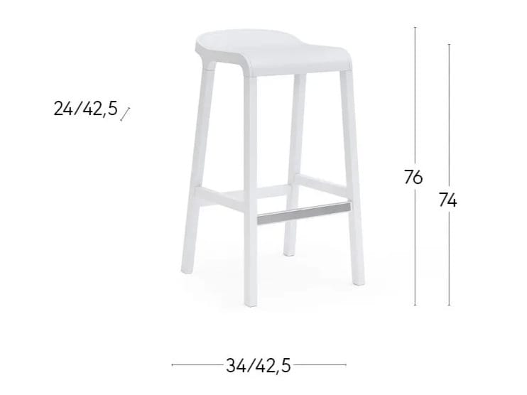 Высокий стул из ясеня с подставкой для ног Billiani Layer ARCH-00126391 - Вид №3