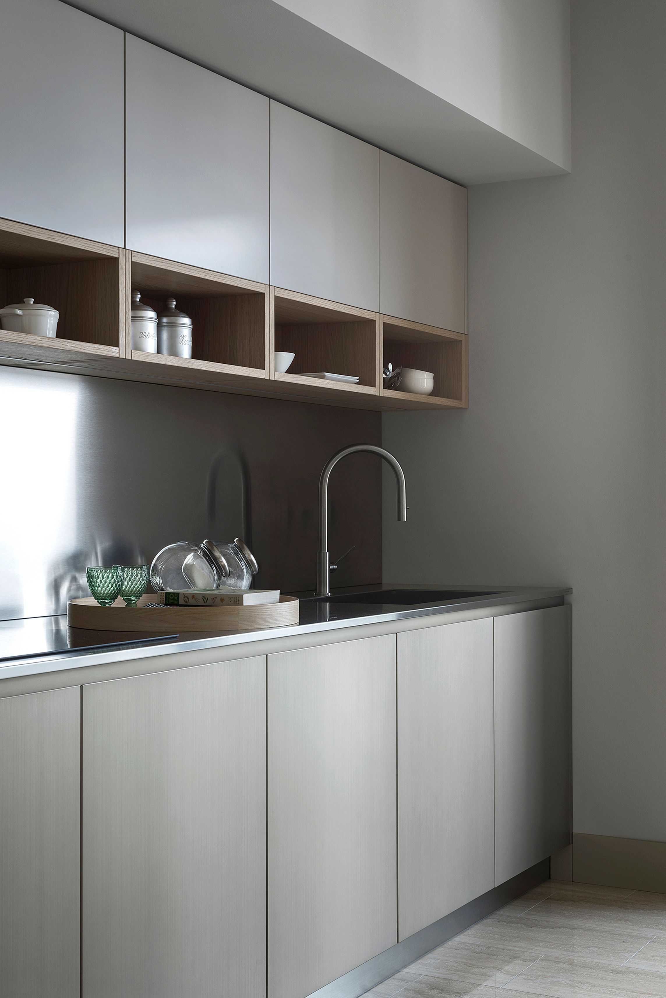 Двусторонняя линейная кухня с консольным столом TM Italia Cucine K6 ARCH-00069327 - Вид №4