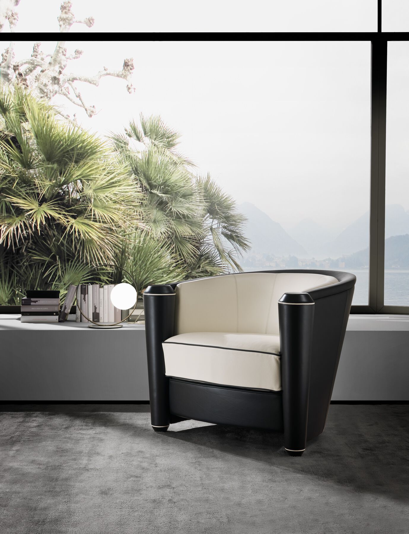 Кожаное и тканевое кресло с подлокотниками i 4 Mariani Marnie ARCH-00015023 - Вид №1