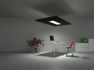 Подвесная акустическая панель со встроенным освещением