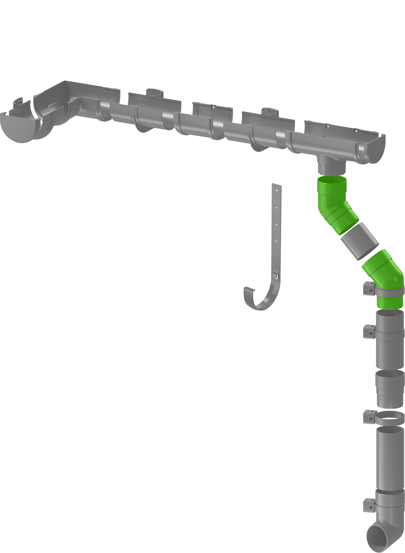 81930128 Колено Dacha 80 мм 45 градусов коричневый STLM-0014094 DÖCKE  - Вид №2