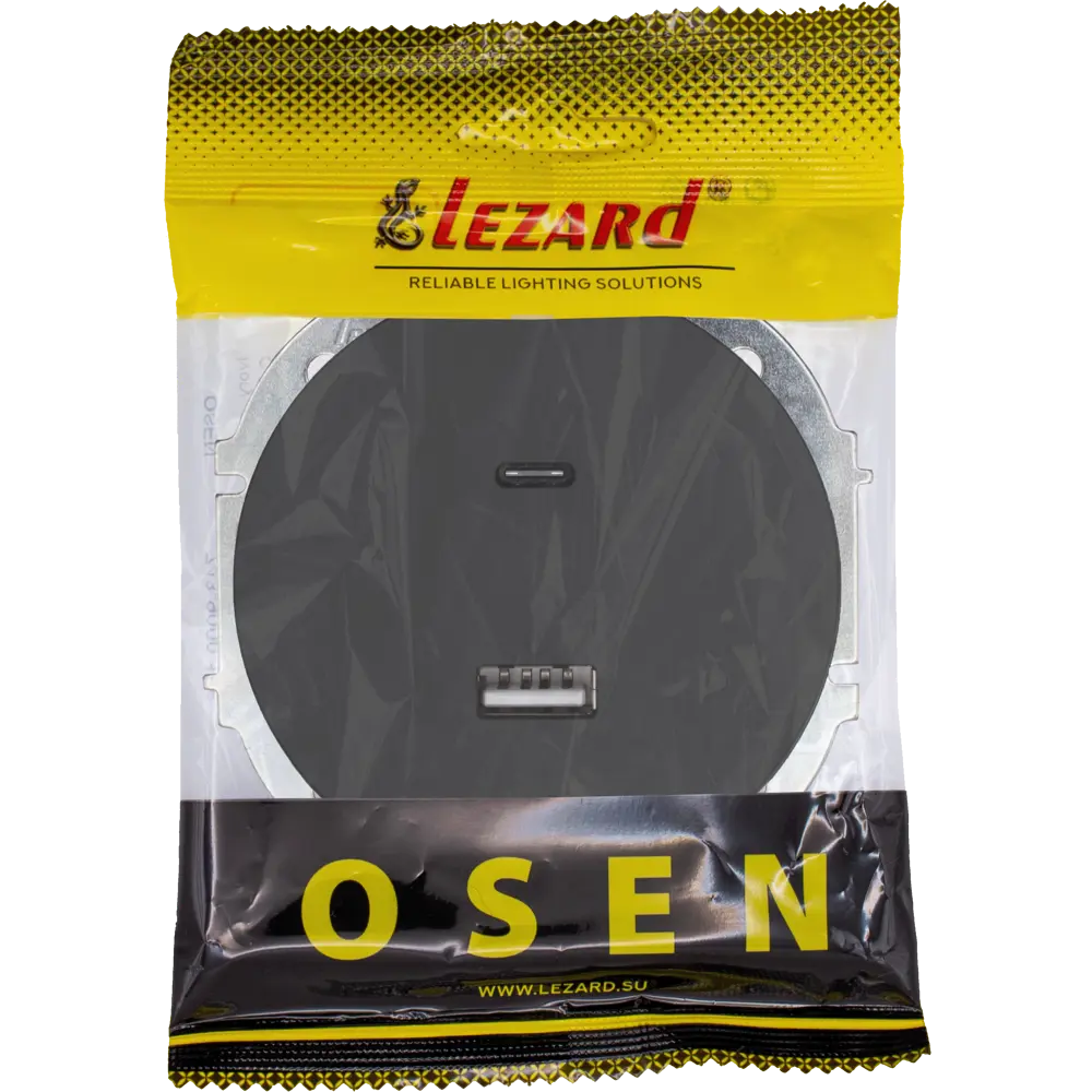 Розетка TC+USB встраиваемая Osen цвет черный 89424788 STLM-2037905 LEZARD - Вид №6