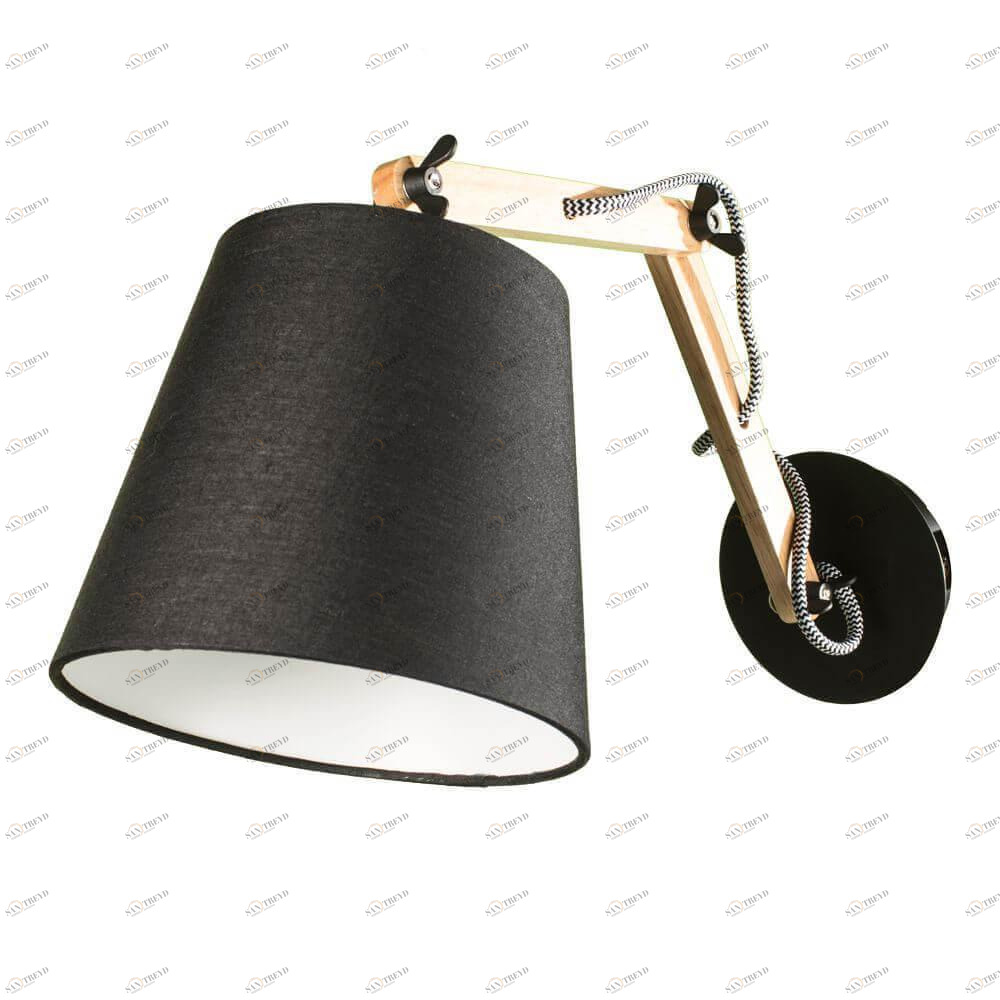 Спот настенный с абажуром коричневый Pinoccio A5700AP-1BK ARTE LAMP PINOCCIO BLACK 00-3924764 Коричневый 