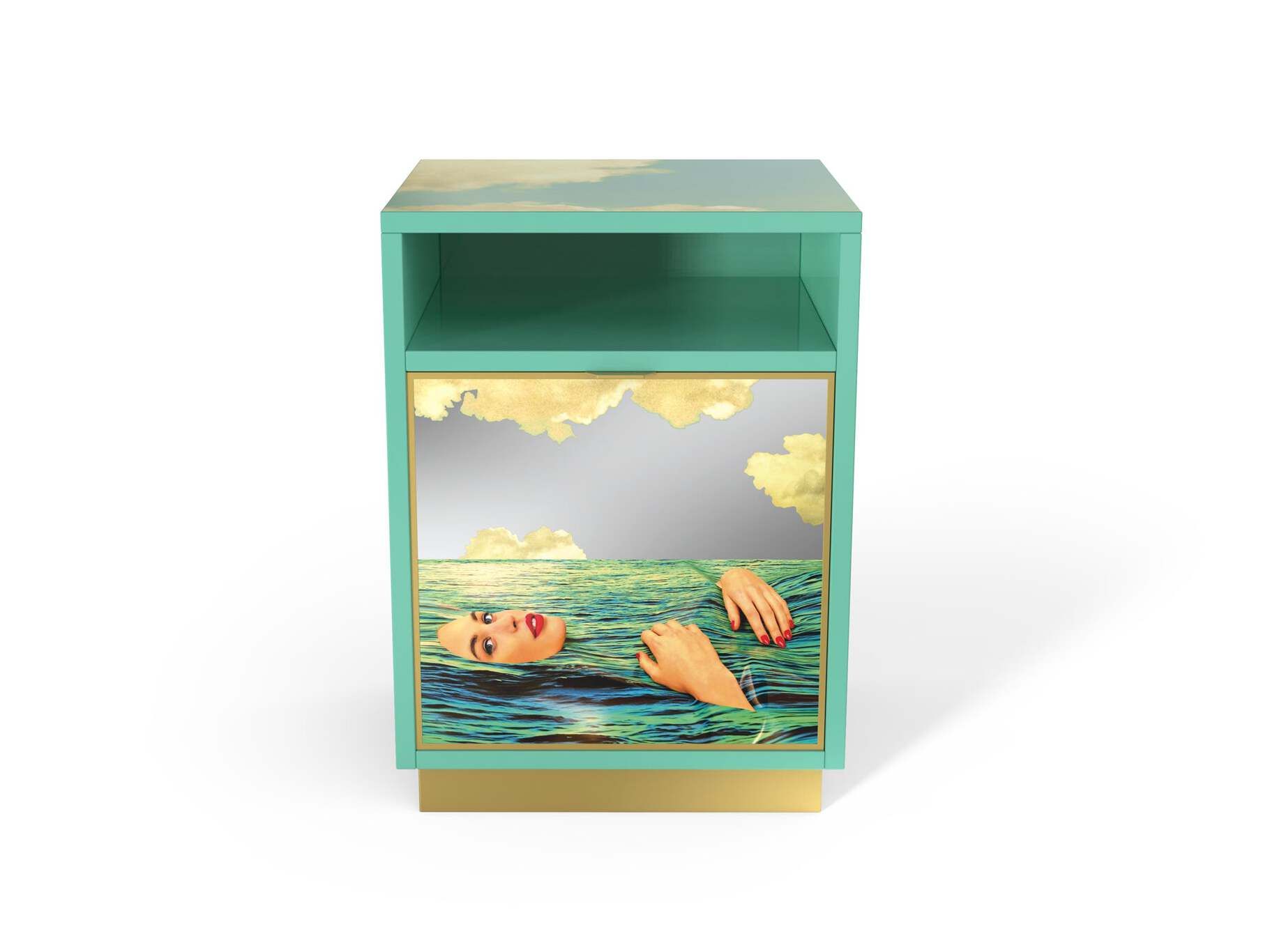 Квадратная прикроватная тумбочка из МДФ Seletti туалетная бумага Seletti wears ARCH-00035037