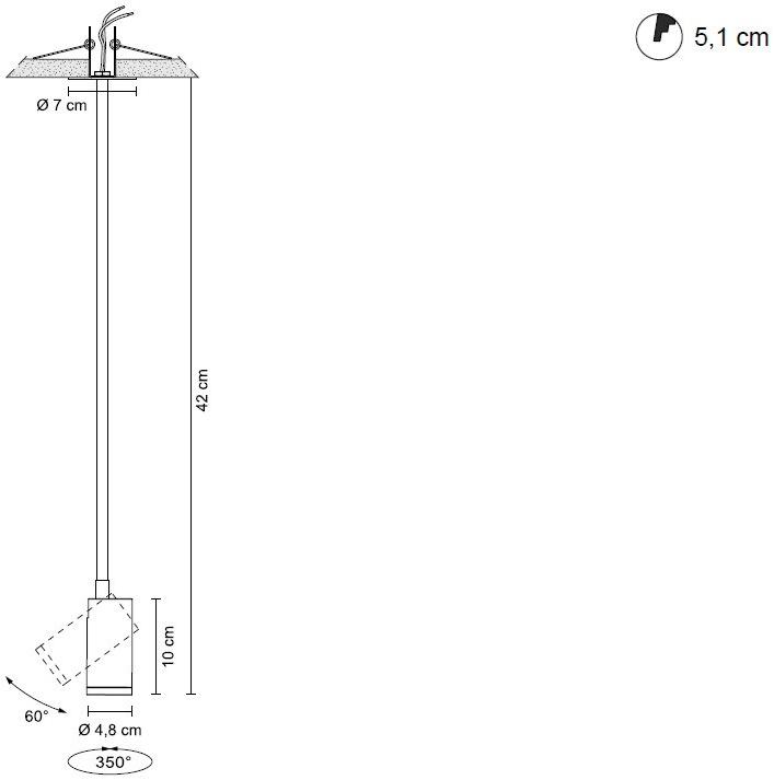 EGOLUCE Регулируемый светодиодный потолочный светильник Newton 6342 / 6344 - Вид №5