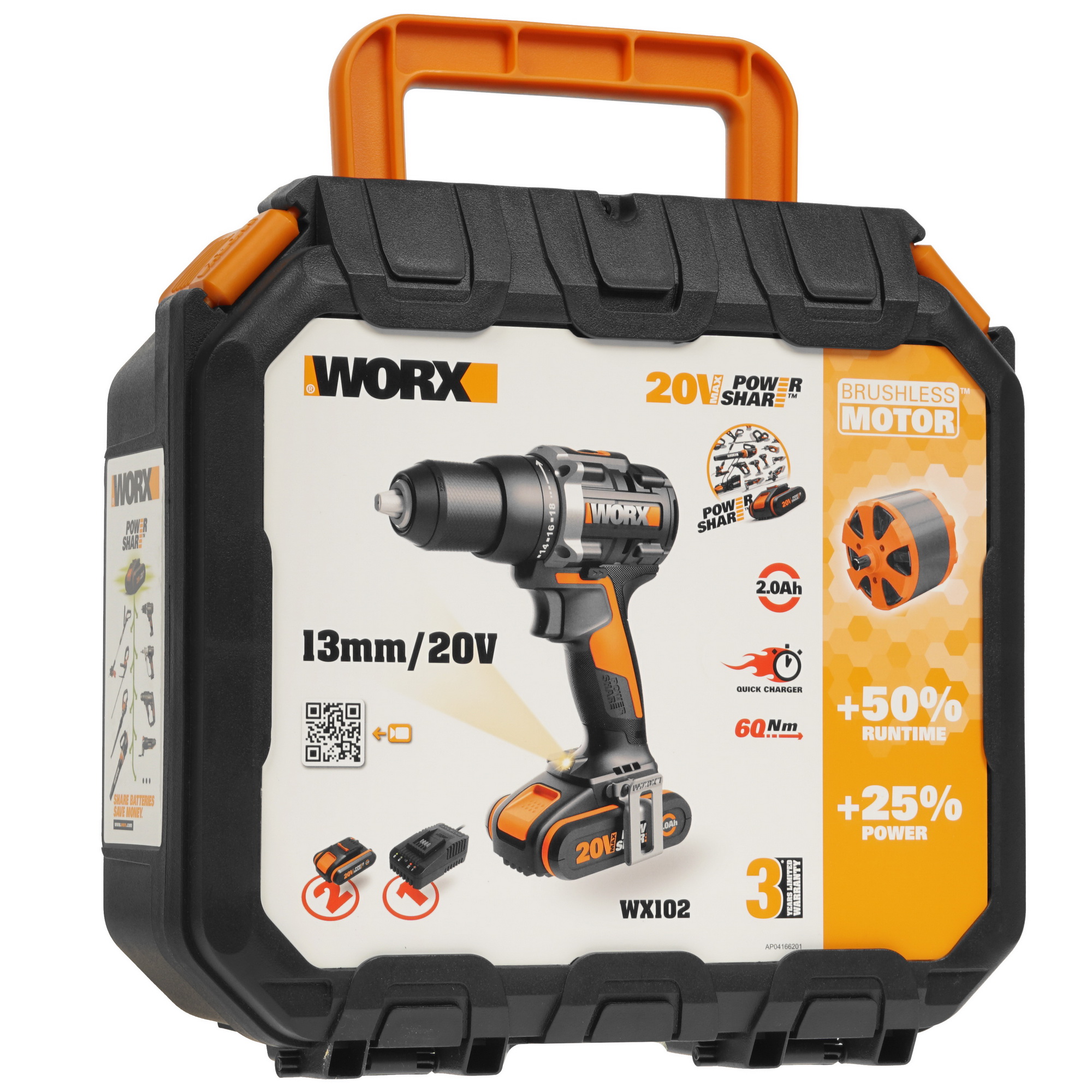 Дрель-шуруповерт Worx WX102 PowerShare 20V 5325130 STDN-0101452 - Вид №7