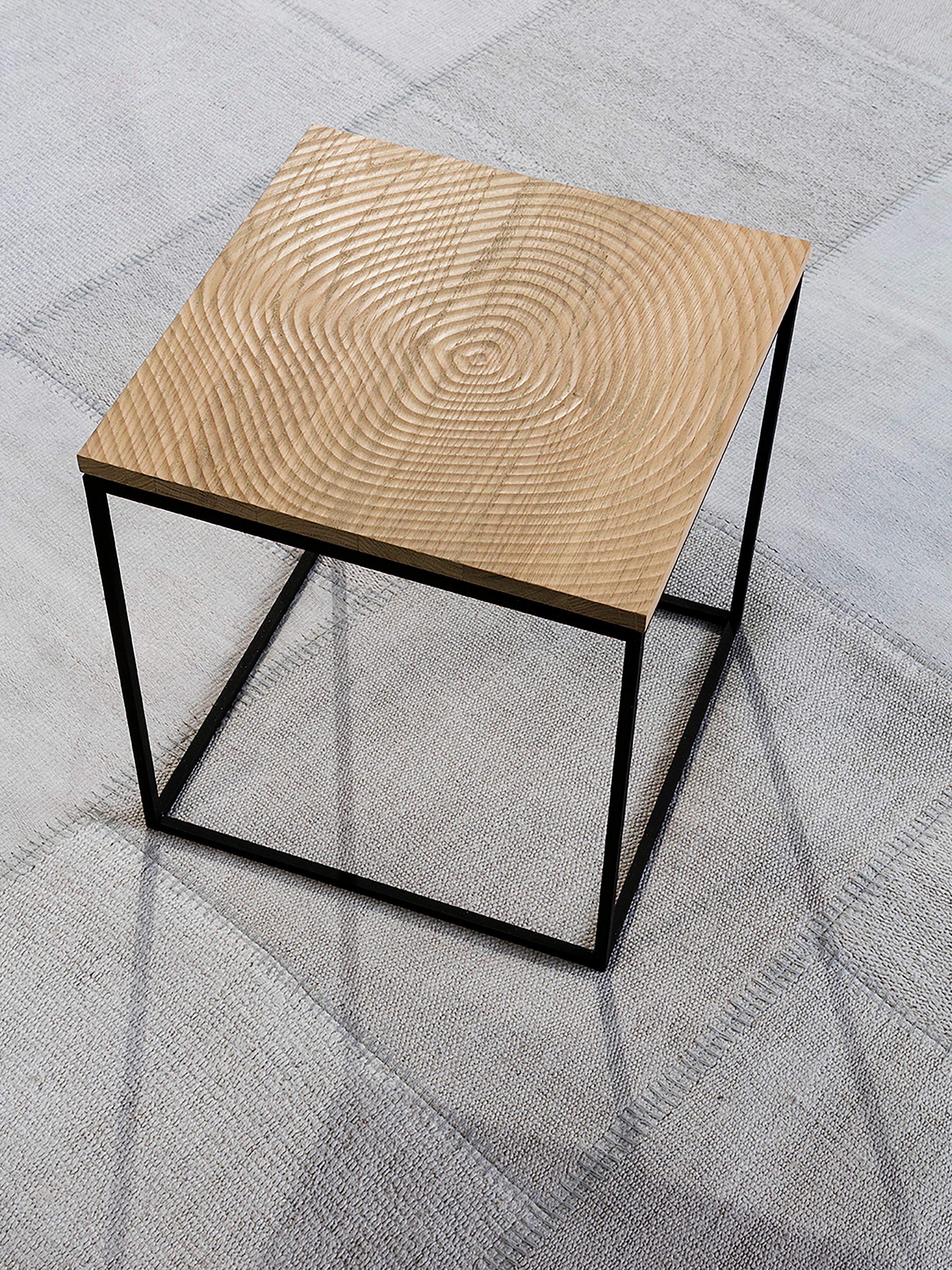 Квадратный стол из стали и дерева Linteloo LOG ARCH-00123708 - Вид №2