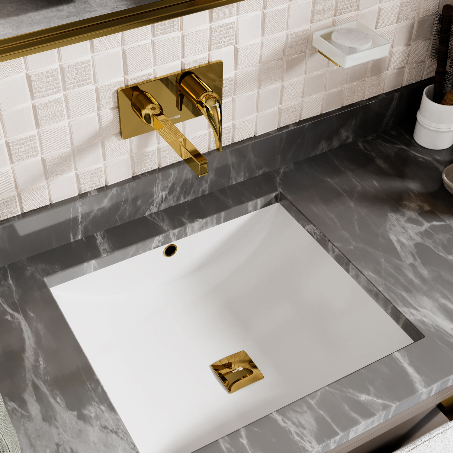 7130 Sauer Встраиваемый смеситель для раковины WasserKRAFT Sauer 7100  - Вид №4