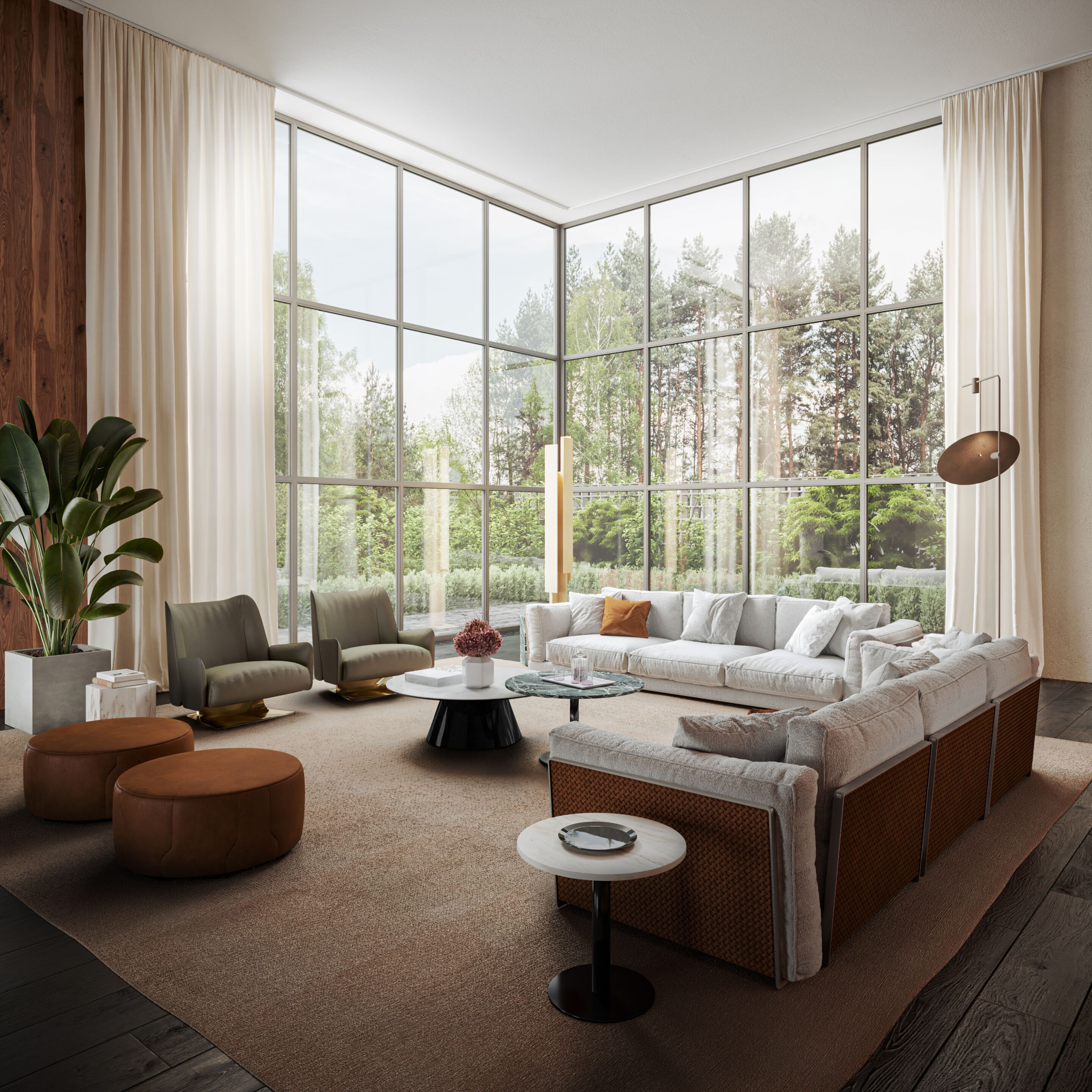 Круглый мраморный журнальный столик Formitalia FD-4323 ARCH-00095429 - Вид №1