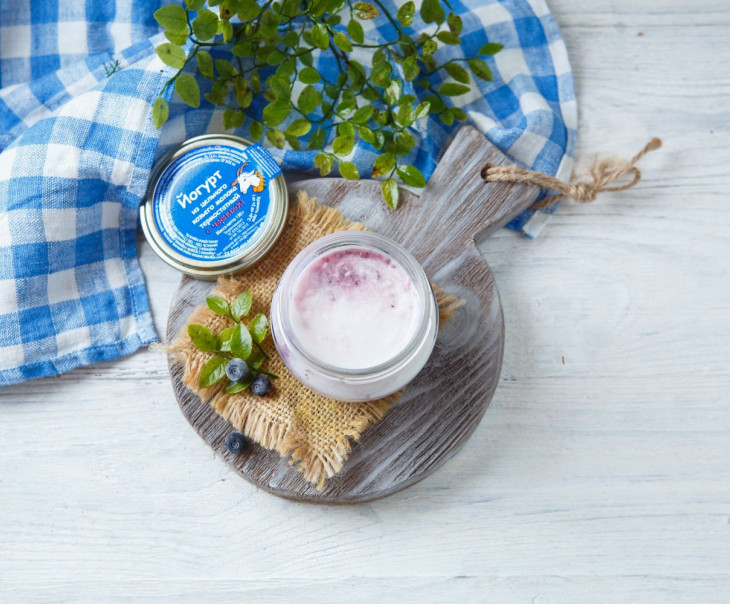 469 Йогурт 2,8-5,5% из козьего молока с черникой Вкусляндия  - Вид №1