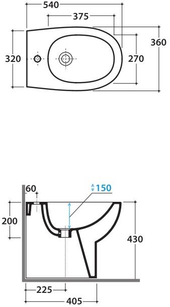 Md009/010/011.bi Биде напольное 4ALL Ceramica Globo - Вид №4