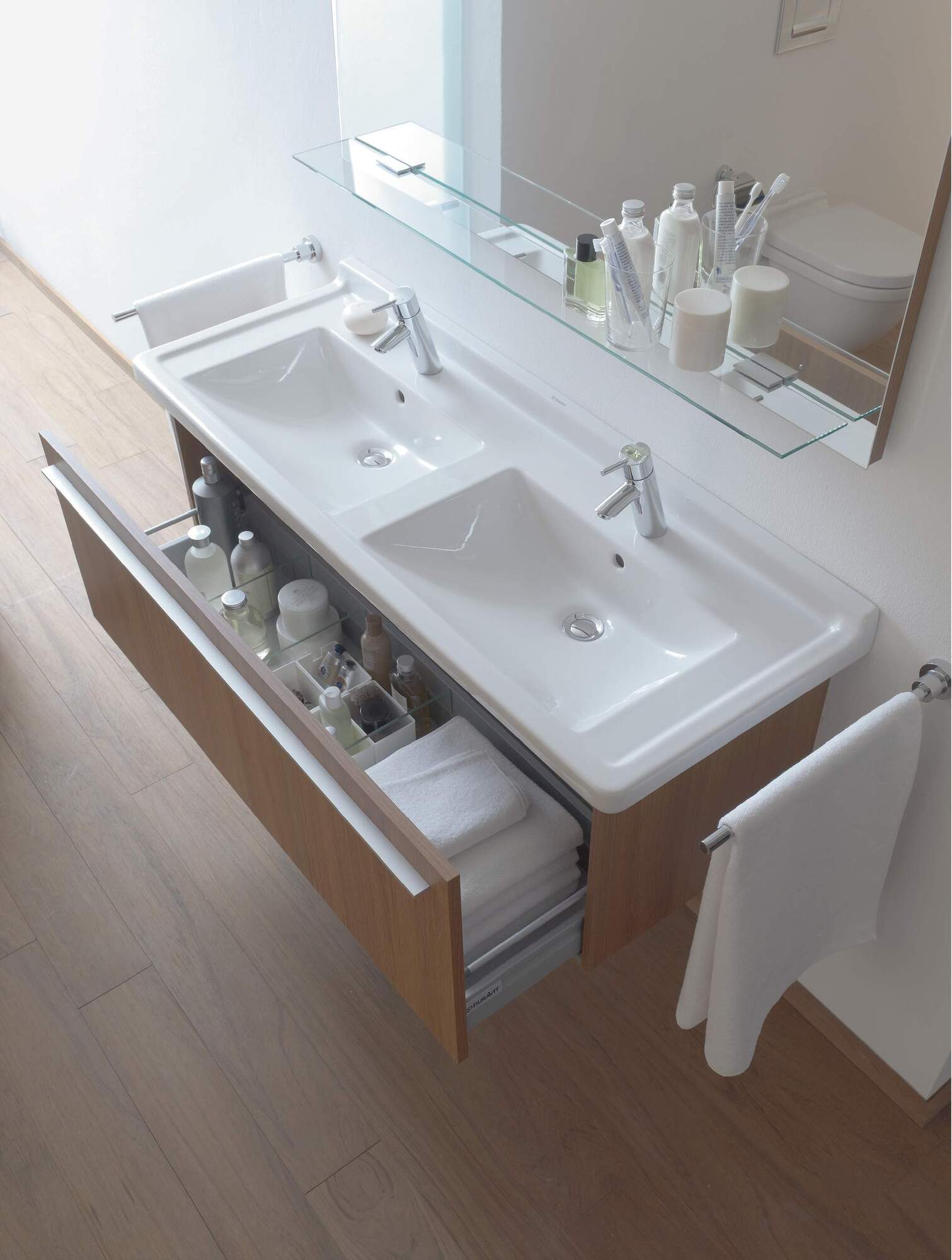 XL605905353 X-Large Тумбочка подвесная Каштан темный, декор Duravit - Вид №4