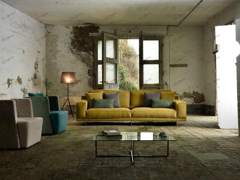 Domingo Salotti 3-х местный тканевый диван Bresson sun-id-1479238