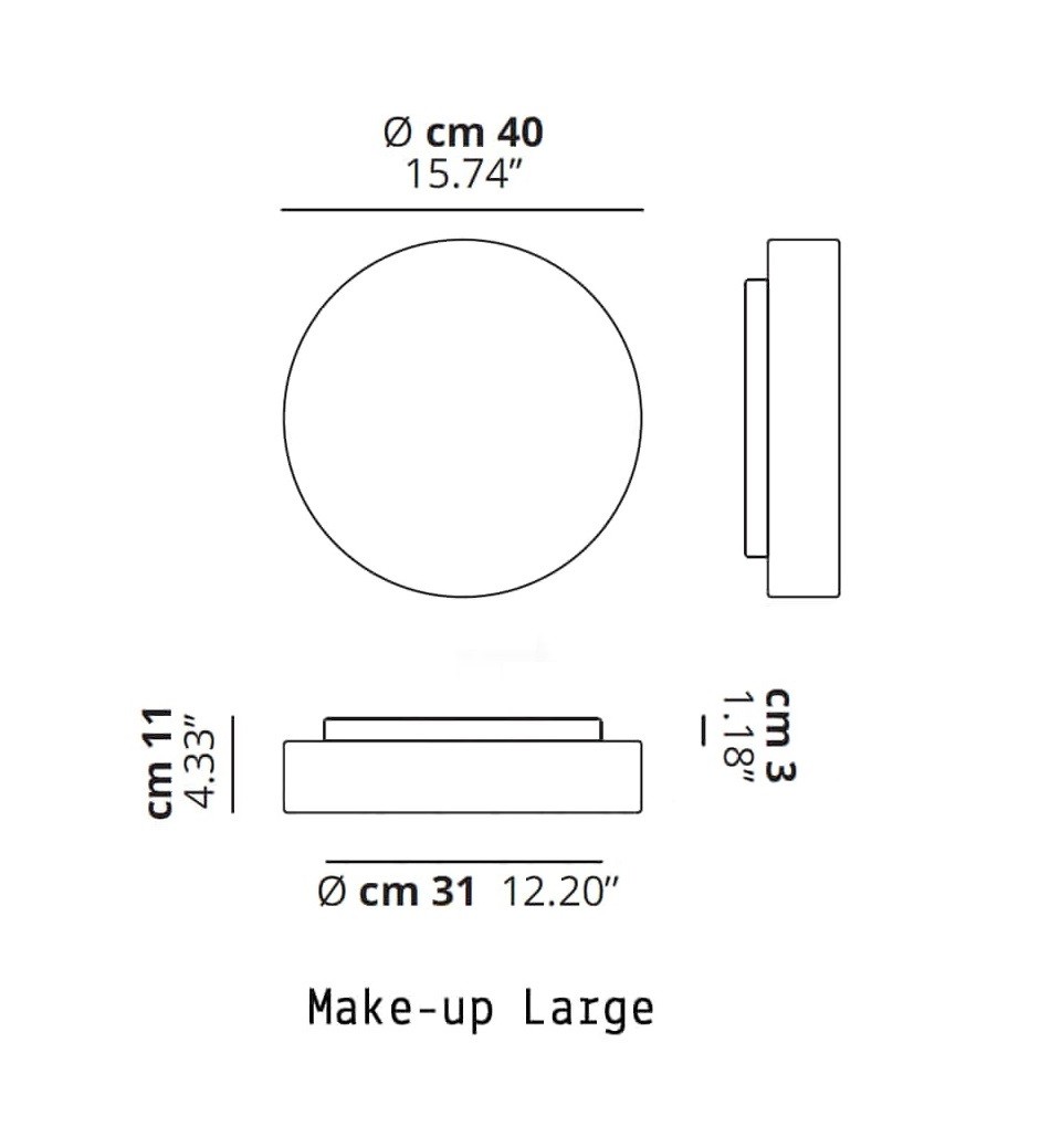 Studio Italia Design Makeup Large AP-PL универсальный светильник 106135 - Вид №4