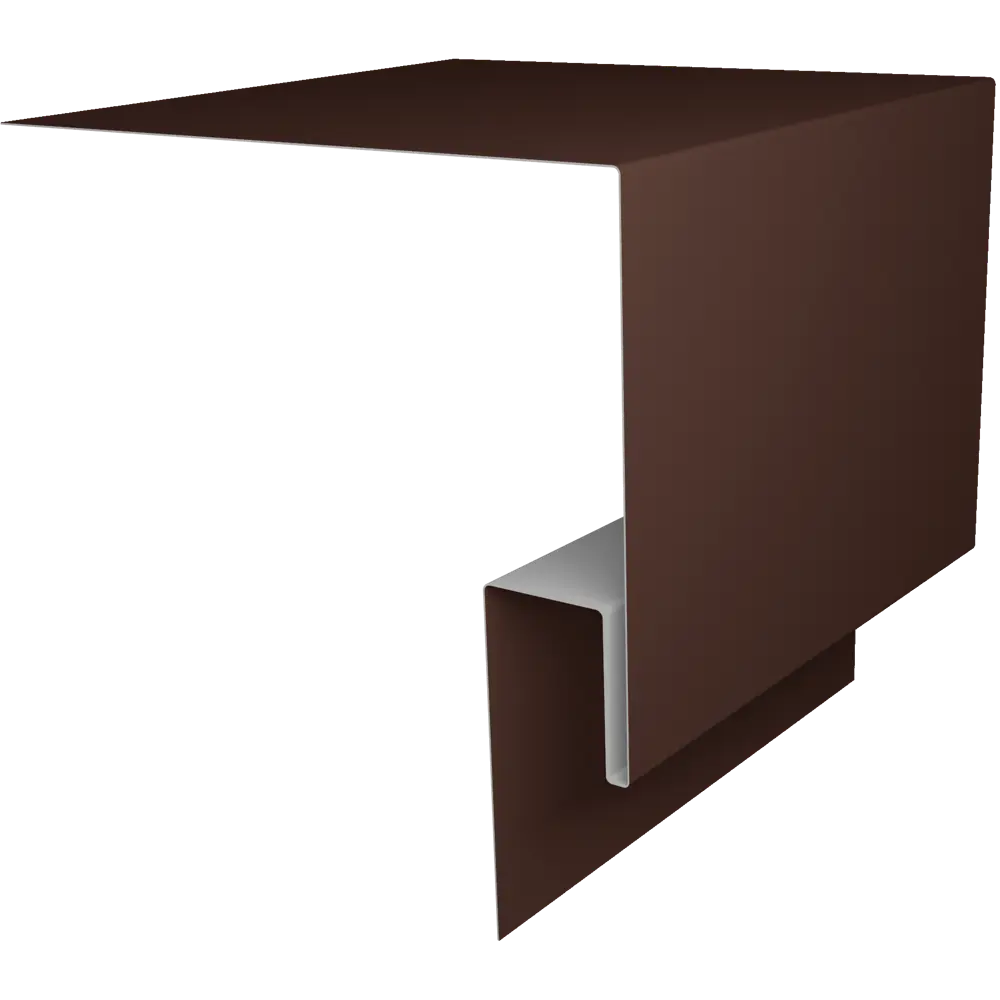 Планка с полиэтиленовым покрытием 2 м 200x50x18 0.45 мм цвет коричневый 83842924 STLM-2109321 Santreyd 