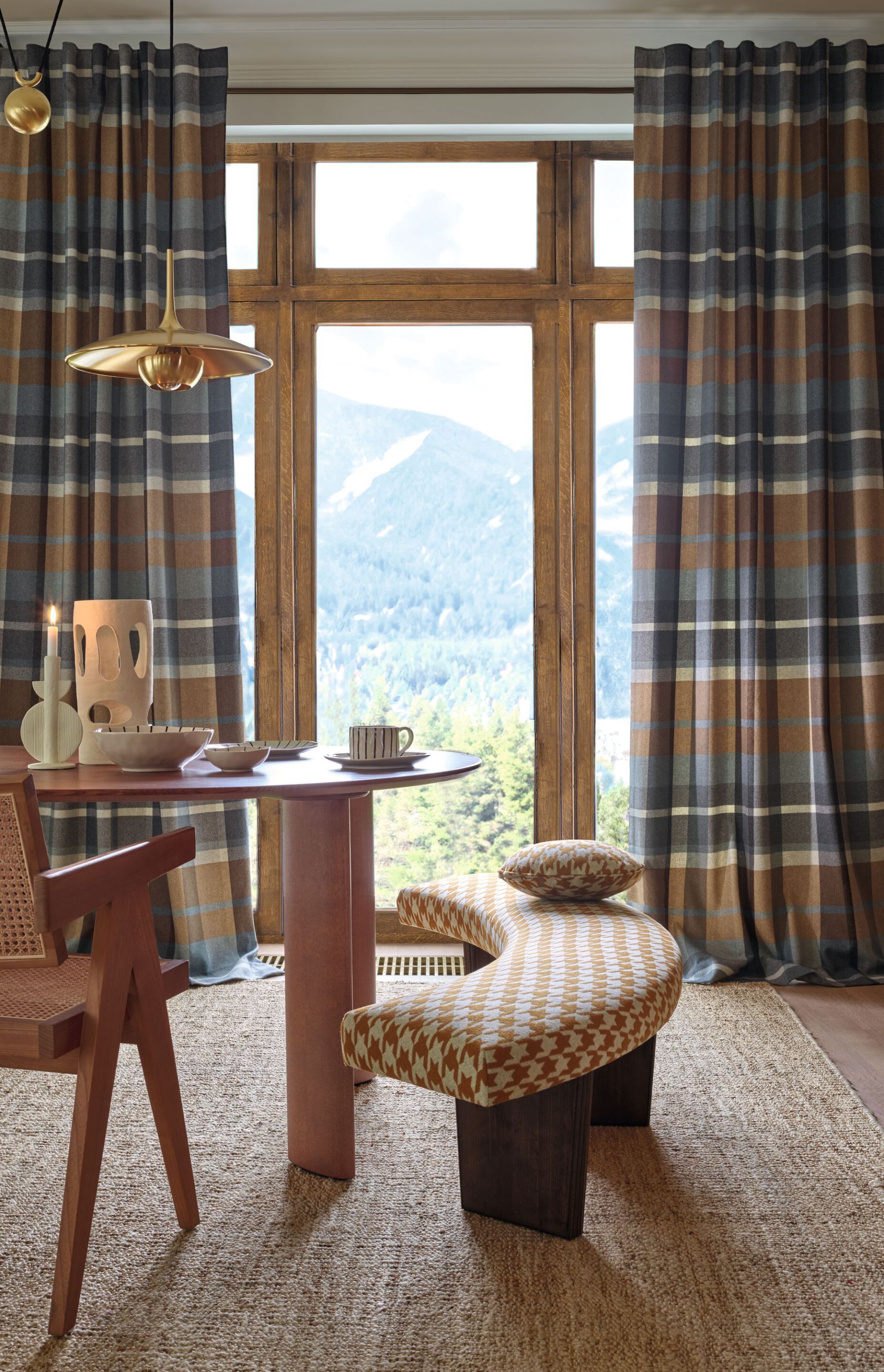 Шерстяная ткань тартан Casamance Vanoise ARCH-00009285 - Вид №1