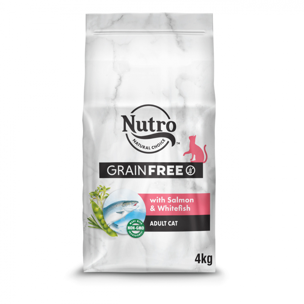 ПР0059467 Корм для кошек с лососем, белой рыбой и экстрактом розмарина сух. 4кг NUTRO 