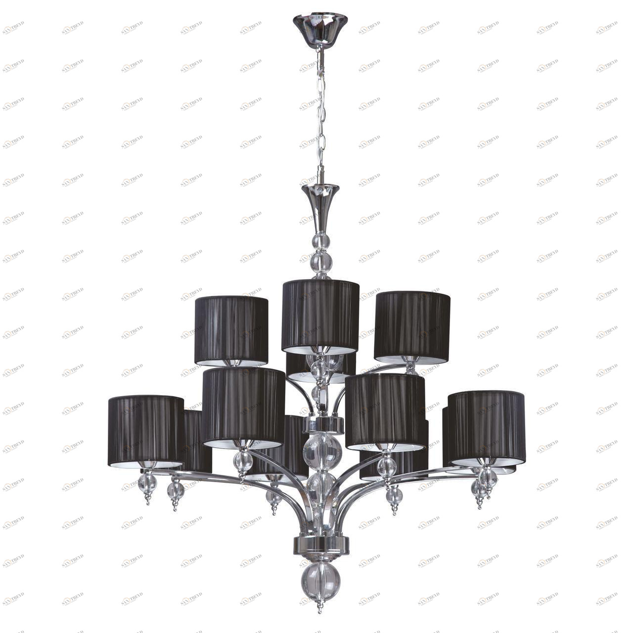 Дизайнерская подвесная люстра Spot Light Lyon 5070124 черная SPOT LIGHT ДИЗАЙНЕРСКИЕ 108266 Черный 