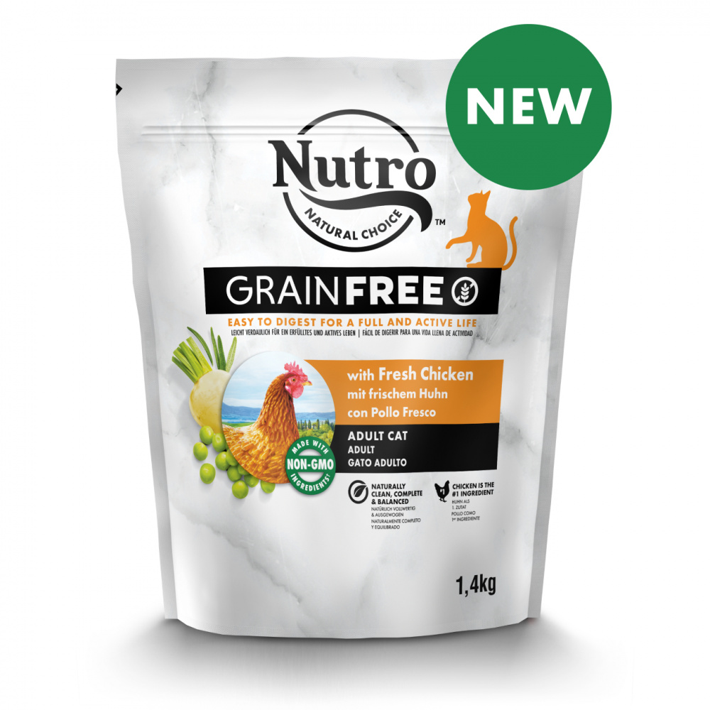 ПР0059463 Корм для кошек со свежей курицей и экстрактом розмарина сух. 1,4кг NUTRO  - Вид №1