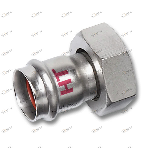 618359M1834 SANHA 18359M пр.-фит. нерж., упл.фитон переход - ВР плоск. упл. 18x3/4 мм 