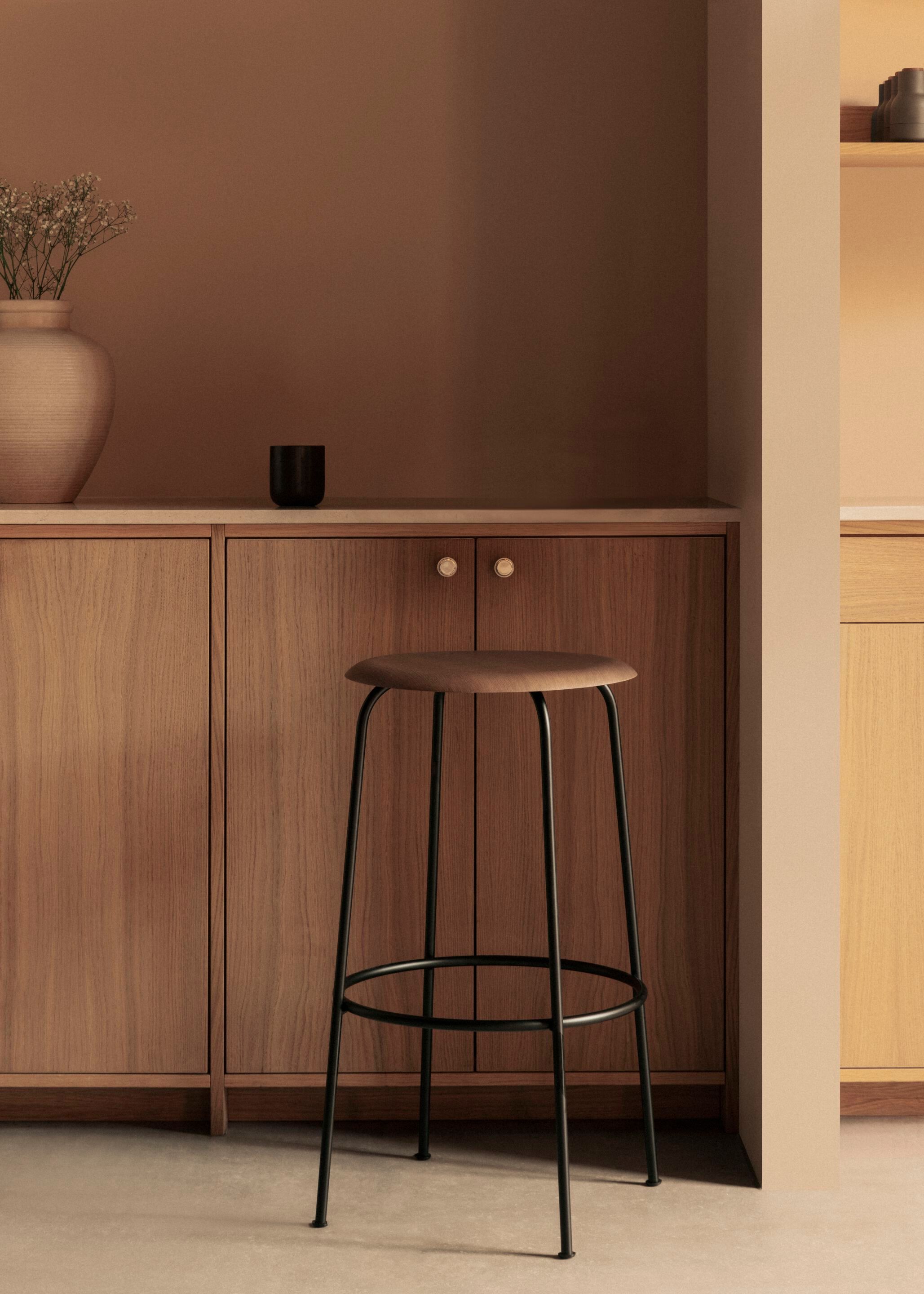 Высокий стул из стали и дерева с мягким сиденьем Audo Copenhagen Afteroom ARCH-00130048 - Вид №9