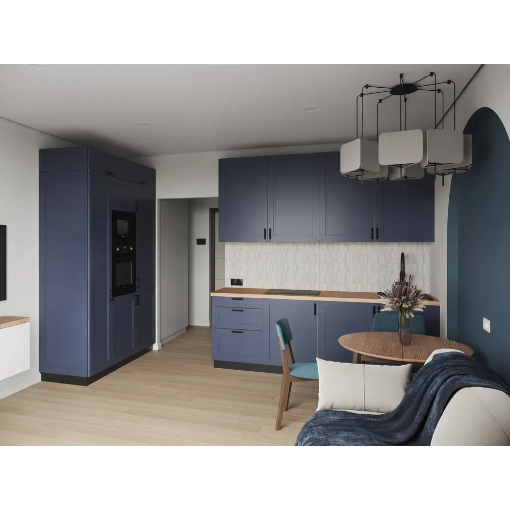 KONSENSA Фасад Котлас синий матовый с филенкой для кухни 30×77 см 89409632 STLM-1580515 - Вид №6