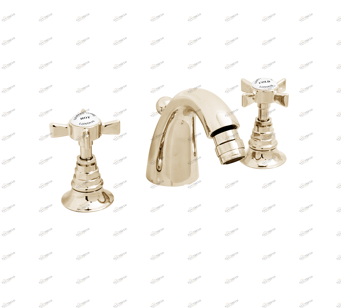 Gentry Home Смеситель для раковины Style на три отверстия с всплывающей пастой Ascot Incalux GH102507 