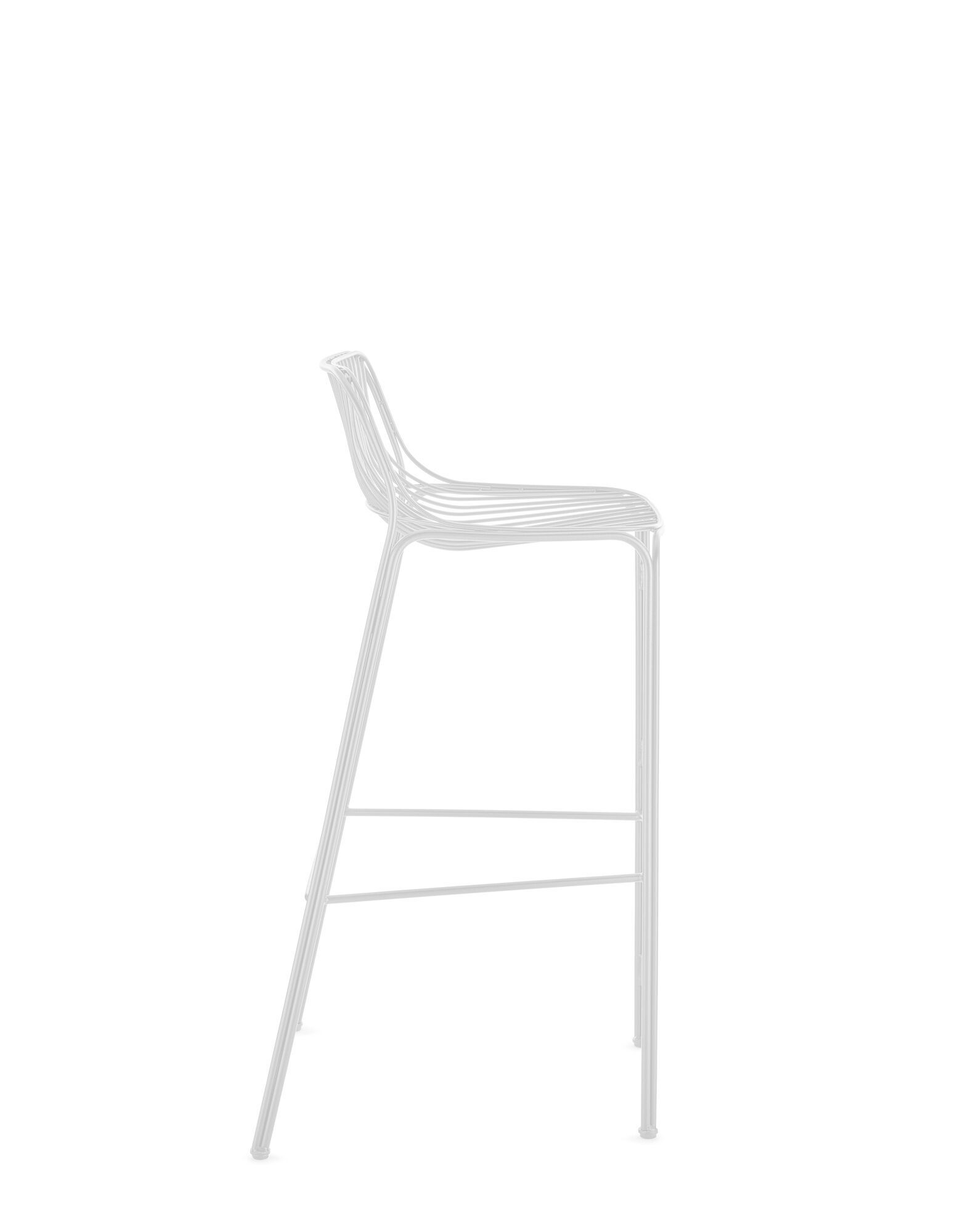 Высокий барный стул из оцинкованной стали с подставкой для ног Kartell Hiray ARCH-00128637 - Вид №6